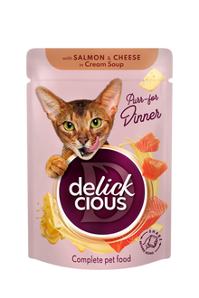 Delickcious Paski z łososiem i serem w zupie krem (85g)
