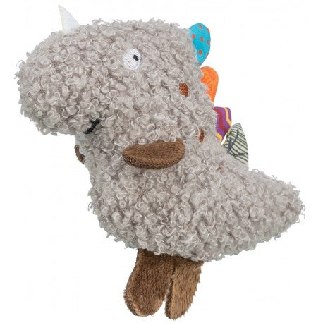 Dinozaur zabawka dla kota, plusz z kocimiętką (12 cm)