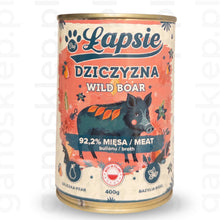 ŁAPSIE monobiałkowa karma z dzikiem (400g)