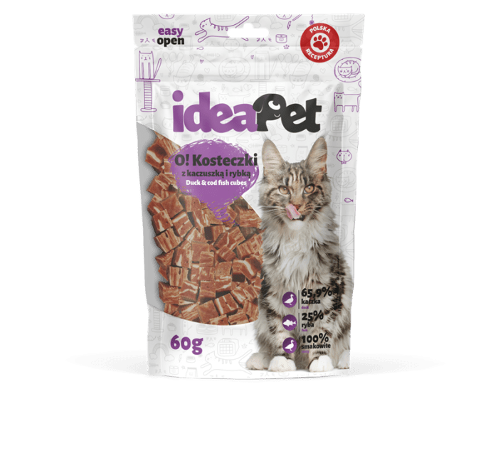 Idea Pet Kosteczki z kaczką i rybą (60g)