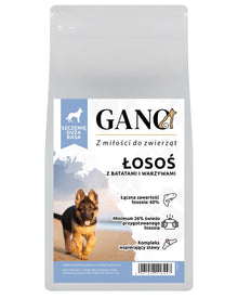 GANO Grainfree Łosoś z batatami i warzywami (Duża rasa – Szczeniak) – (2kg, 12kg)