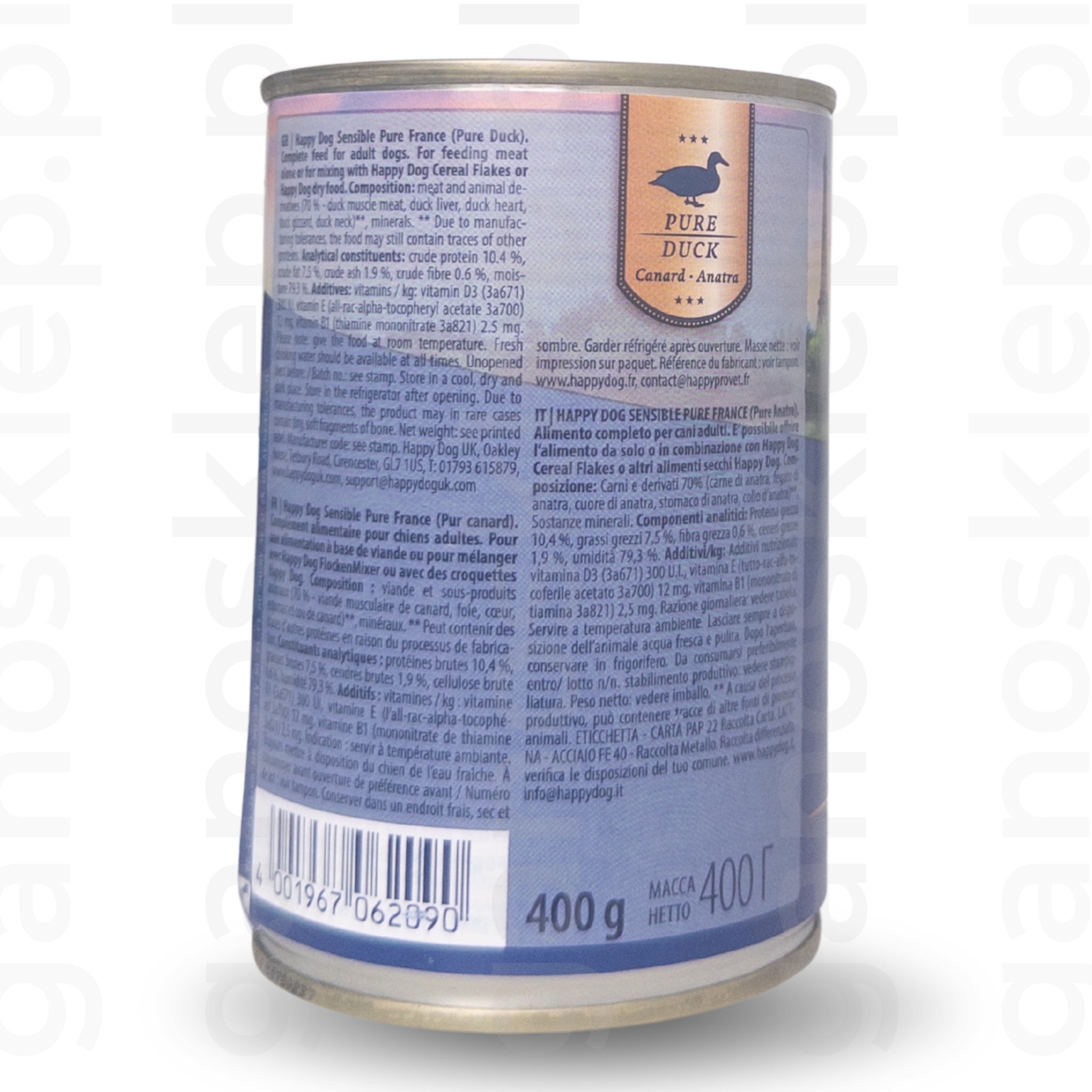 Happy Dog Sensible Pure France mokra karma Kaczka (200g, 400g, 800g)