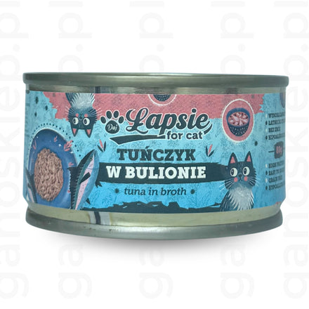 ŁAPSIE mokra karma dla kota Tuńczyk w bulionie (80g)