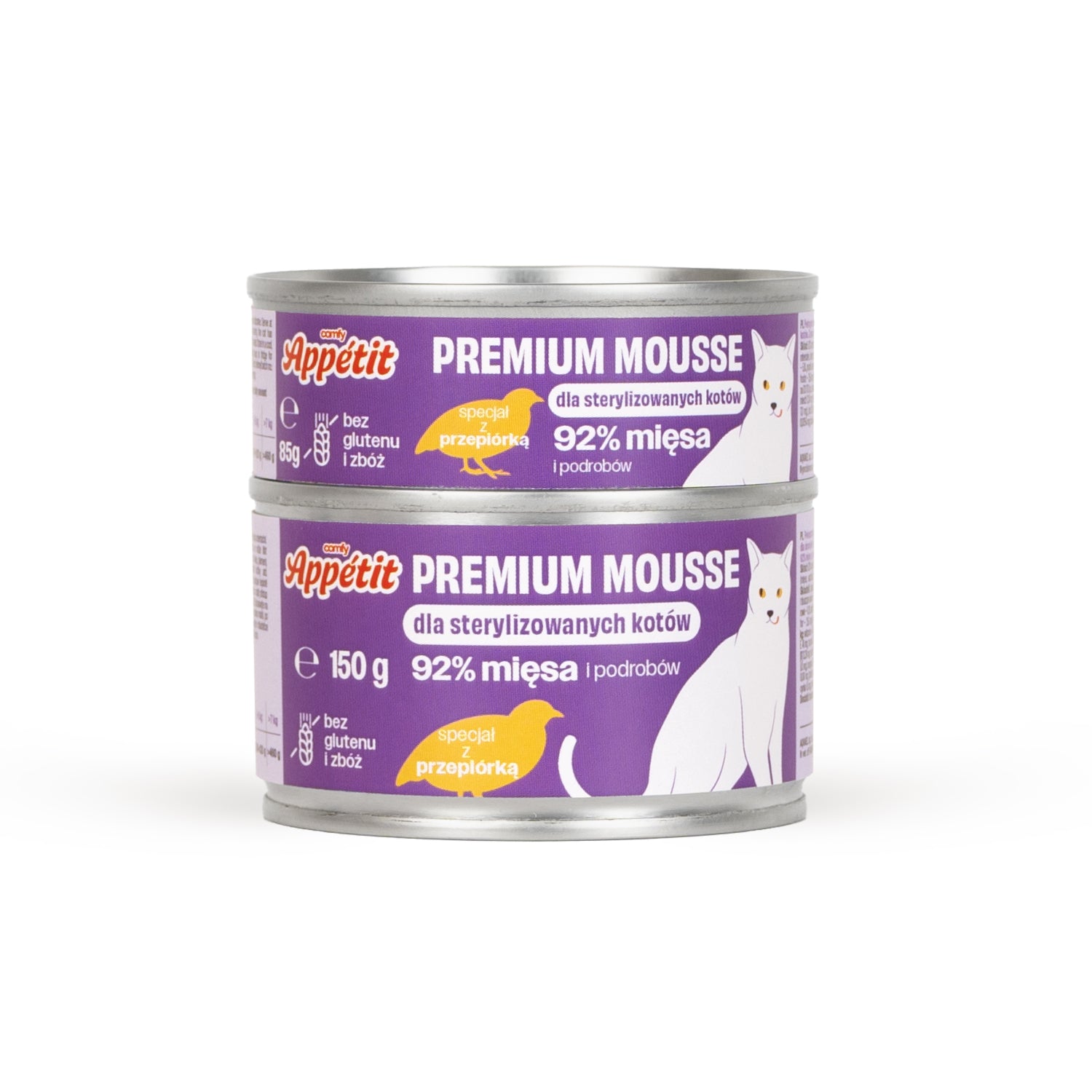Comfy Appetit Premium Mousse Sterilides przepiórka (85g, 150g)