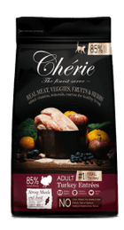 Cherie Chérieucha karma dla kota z naturalnym indykiem, warzywami, owocami i ziołami (400g, 2kg)