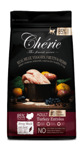 Cherie Chérieucha karma dla kota z naturalnym indykiem, warzywami, owocami i ziołami (400g, 2kg)