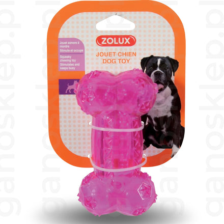 ZOLUX Zabawka dla psa kość TPR POP – różowa (12cm, 14cm)