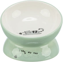 TRIXIE Podwyższona miska ceramiczna z kotem (0,15l)