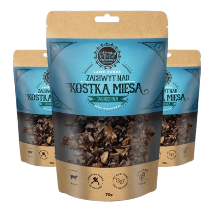 Trzypsy Zachwyt nad kostką mięsa – jagnięcina (70g)