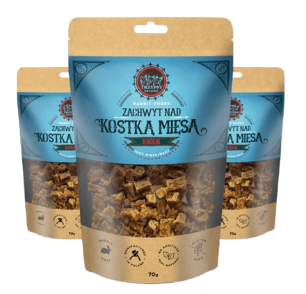 Trzypsy Zachwyt nad kostką mięsa – królik (70g)