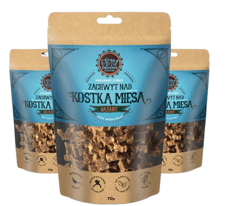 Trzypsy Zachwyt nad kostką mięsa – bażant (70g)