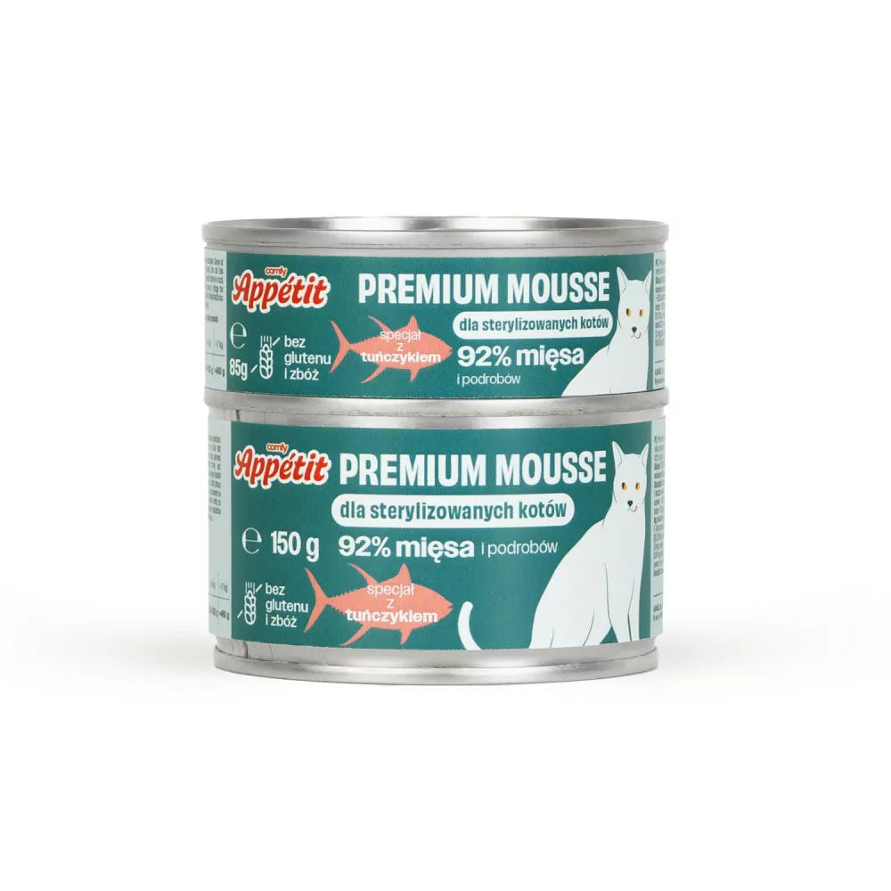 Comfy Appetit Premium Mousse Sterilised tuńczyk (85g, 150g)