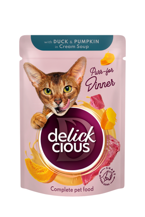 Delickcious Paski z kaczką i dynią w zupie krem (85g)
