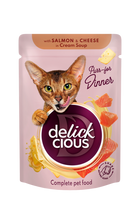 Delickcious Paski z łososiem i serem w zupie krem (85g)