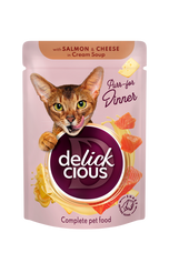 Delickcious Paski z łososiem i serem w zupie krem (85g)