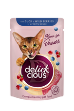 Delickcious Płatki z kaczką i leśnymi jagodami w sosie (85g)