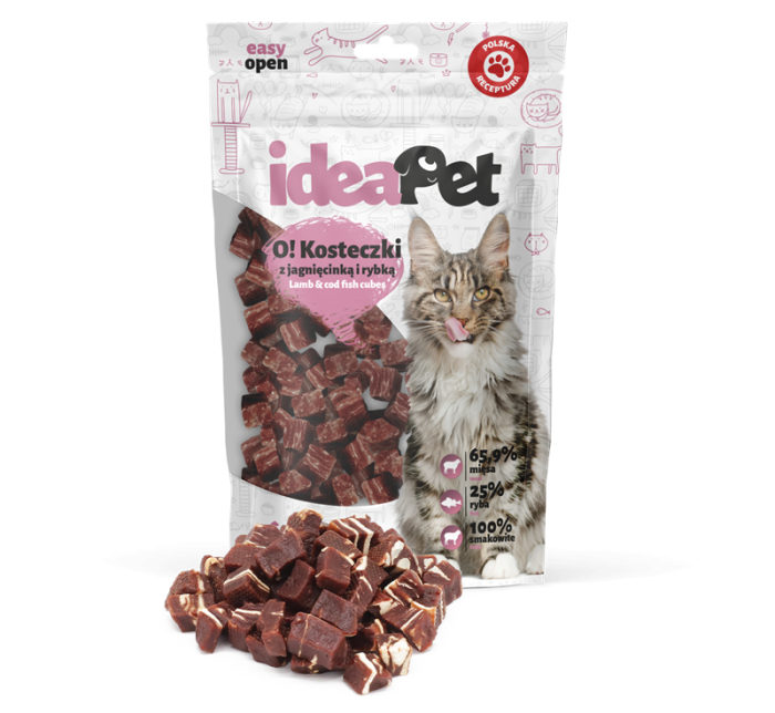 Idea Pet Kosteczki z z jagnięciną i rybą (60g)