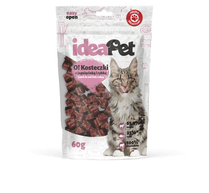 Idea Pet Kosteczki z z jagnięciną i rybą (60g)
