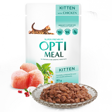 OPTI MEAL mokra karma dla kociąt z kurczakiem (85g)