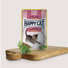 Happy Cat Kitten & Junior – drób (85g)