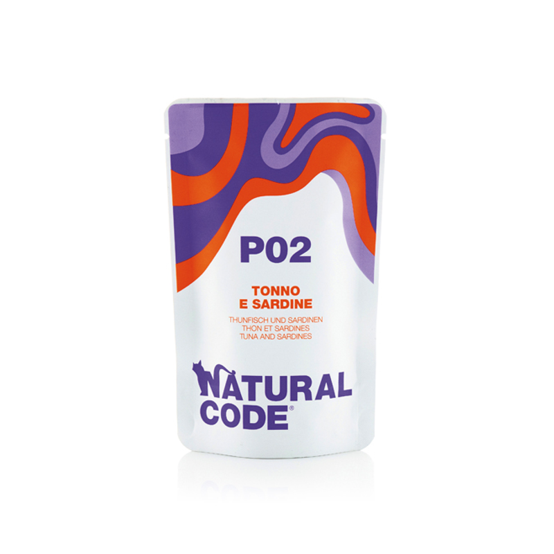 Natural Code Cat P02 – tuńczyk i sardynki (70g)