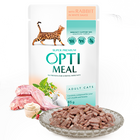 OPTI MEAL mokra karma z królikiem w białym sosie (85g)