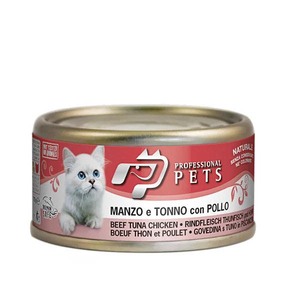 Professional Pets – Wołowina z tuńczykiem i kurczakiem (70g)