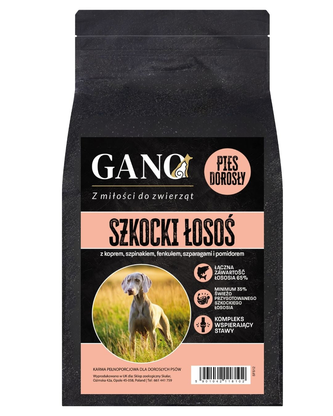 GANO Superfood Szkocki łosoś z warzywami (Wszystkie rasy) – (100g, 12kg)